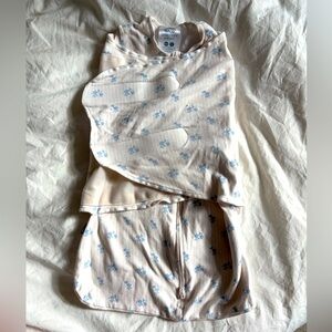 Halo SleepSack Swaddle with Blue Snowflake Pattern